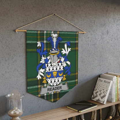 Personalized Family Crest Plaid Wall Hanging Banner product