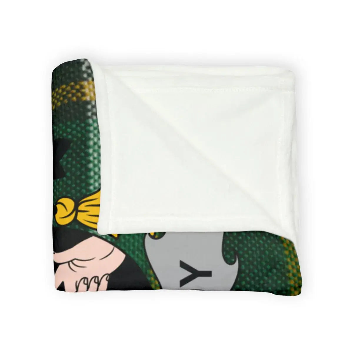 Cartoon Character Green and Black Design Blanket product type