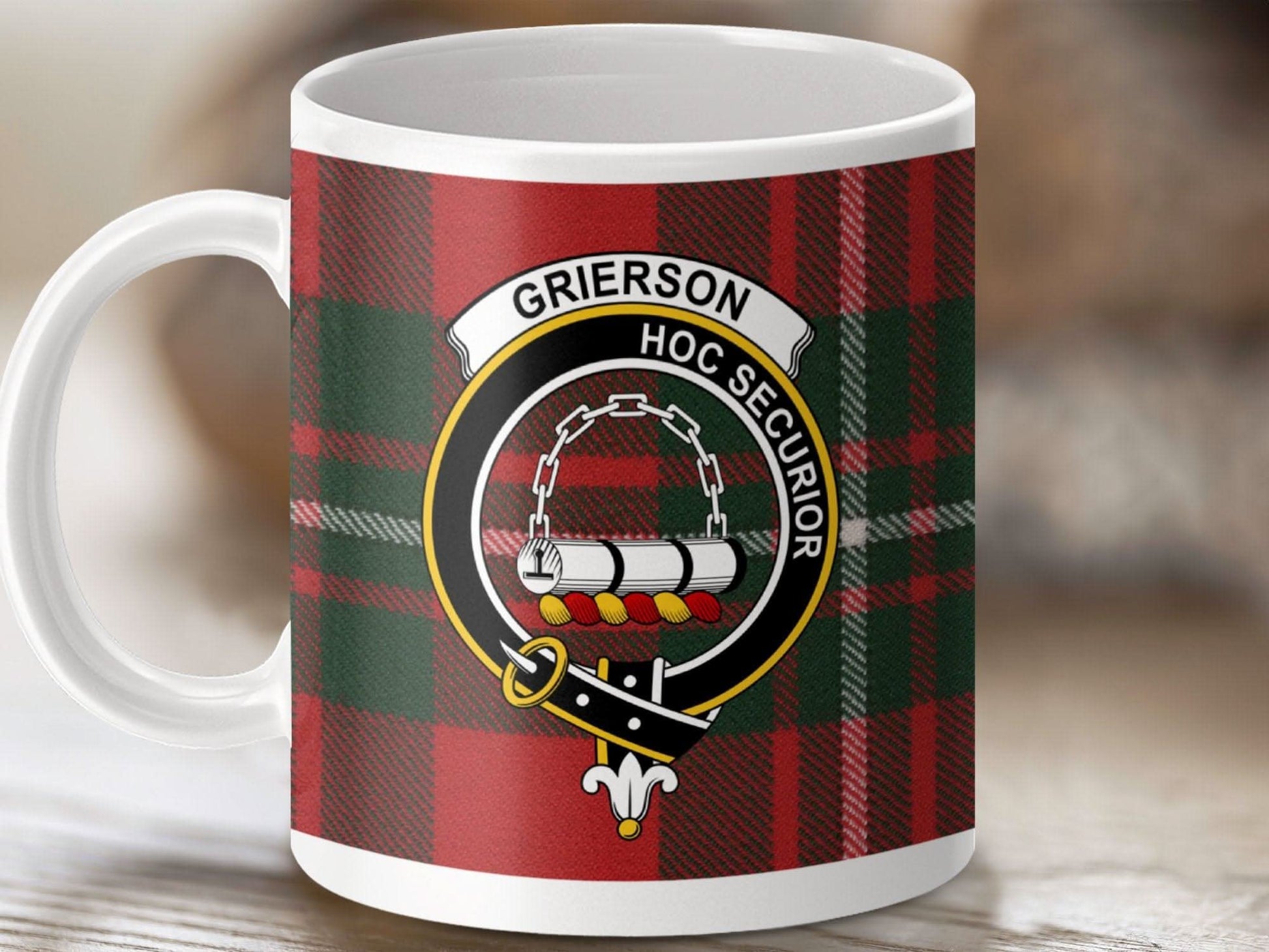 Grierson Hoc Securior Red Plaid Design Mug product
