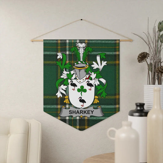 Sharkey Family Crest Personalized Wall Hanging product
