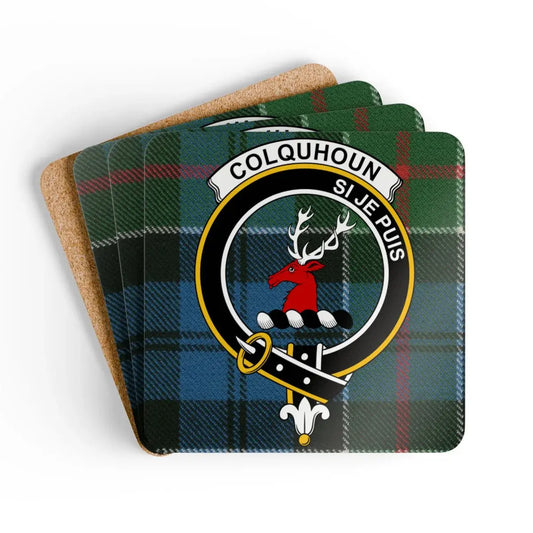 Colquhoun Clan Tartan Patterned Coasters product type