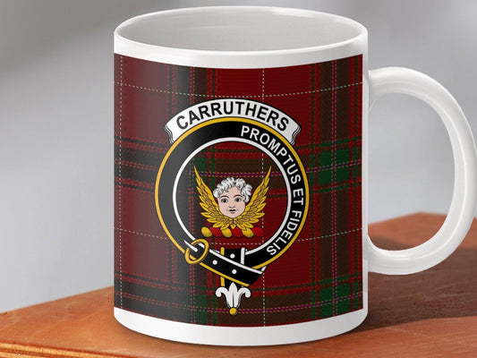 Carruthers Family Crest Plaid Design Mug product