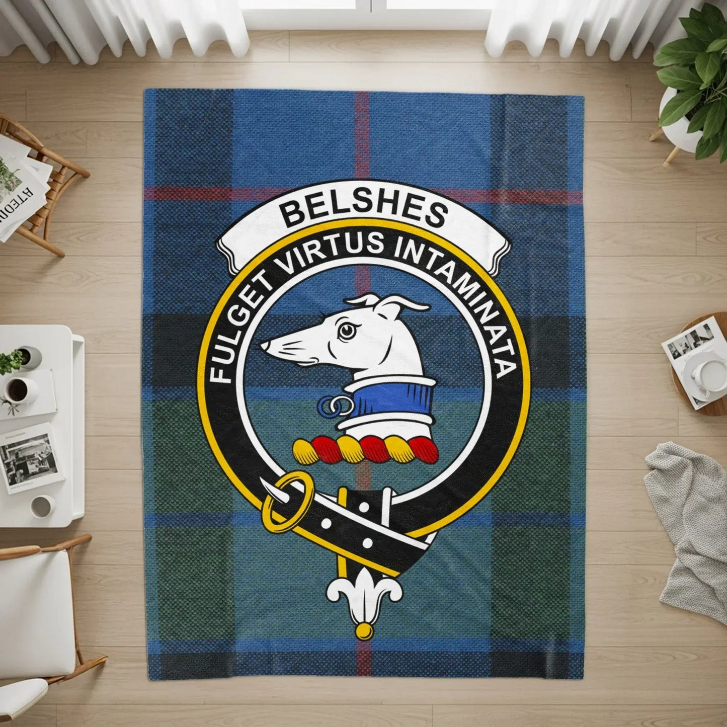 Celtic Clan Tartan Crest Design Rug product