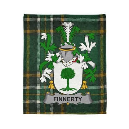 Finnerty Family Crest Tartan Blanket product