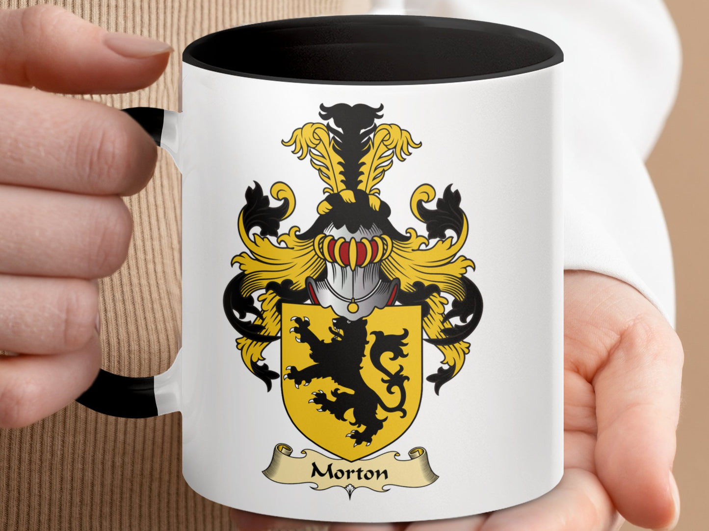 Morton Family Crest Coat of Arms Scottish Clan Mug - Living Stone Gifts