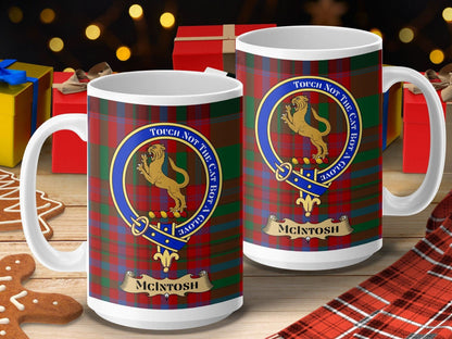 McIntosh Clan Crest Tartan Design Coffee Mug product