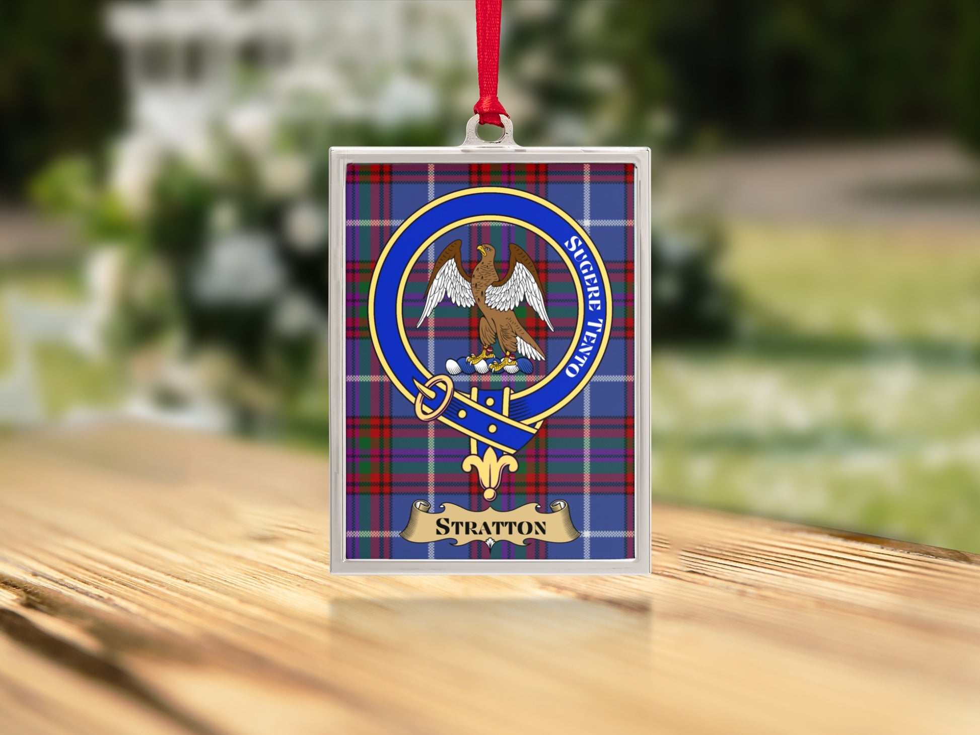 Stratton Family Crest Plaid Pattern Decorative Product
