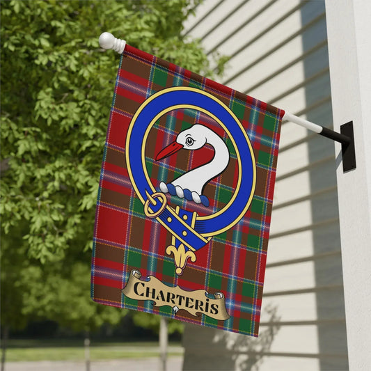 Charteris Tartan Flag with Family Emblem product