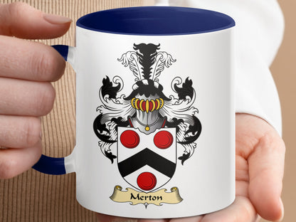 Scottish Clan Merton Surname Coat of Arms Mug - Living Stone Gifts