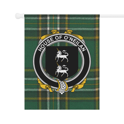 House of O'Neilan Plaid Crest Design Flag