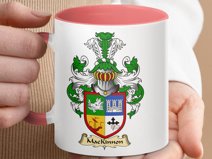 MacKinnon Family Crest With Colorful Design Mug - Living Stone Gifts