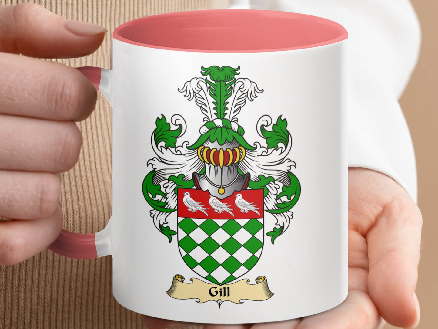 Gill Scottish Clan Coat of Arms Accent Coffee Mug - Living Stone Gifts