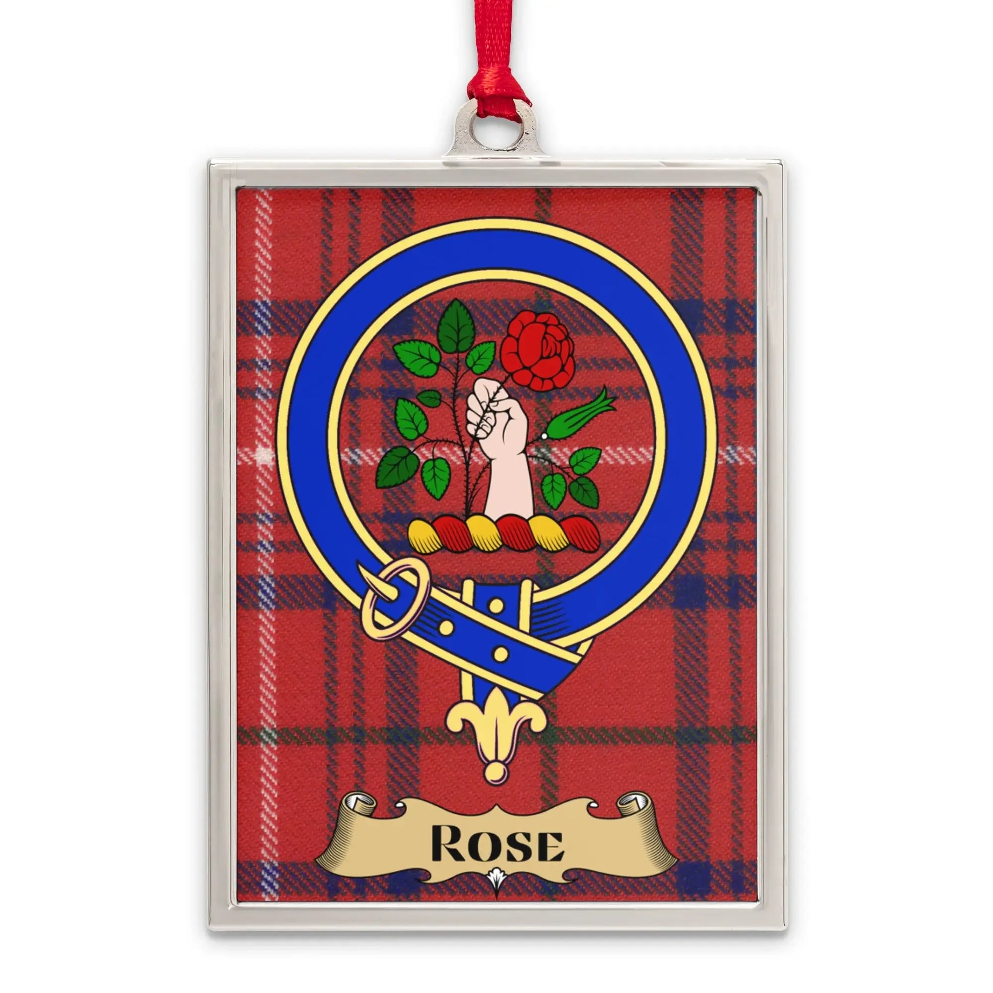 Clan Rose Coat of Arms Crest Tartan Pattern product