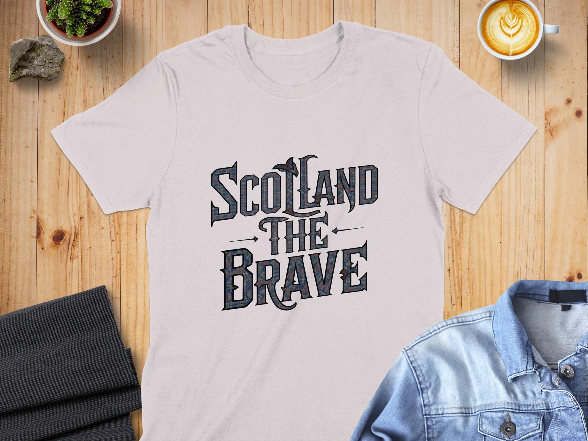 Unique Scotland the Brave Graphic Statement T-Shirt - Living Stone Gifts