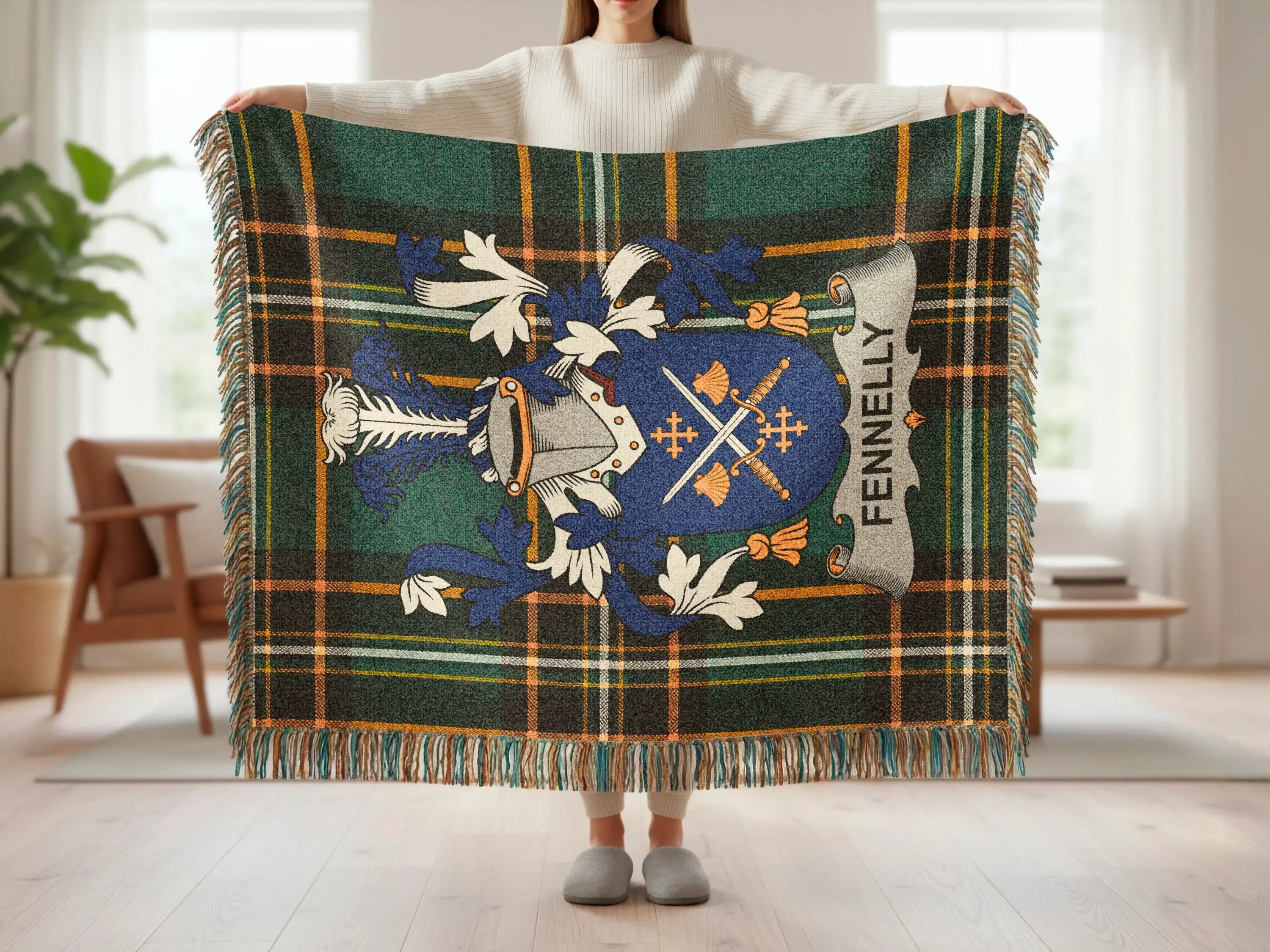 Fennelly Tartan Clan Crest Plaid product type