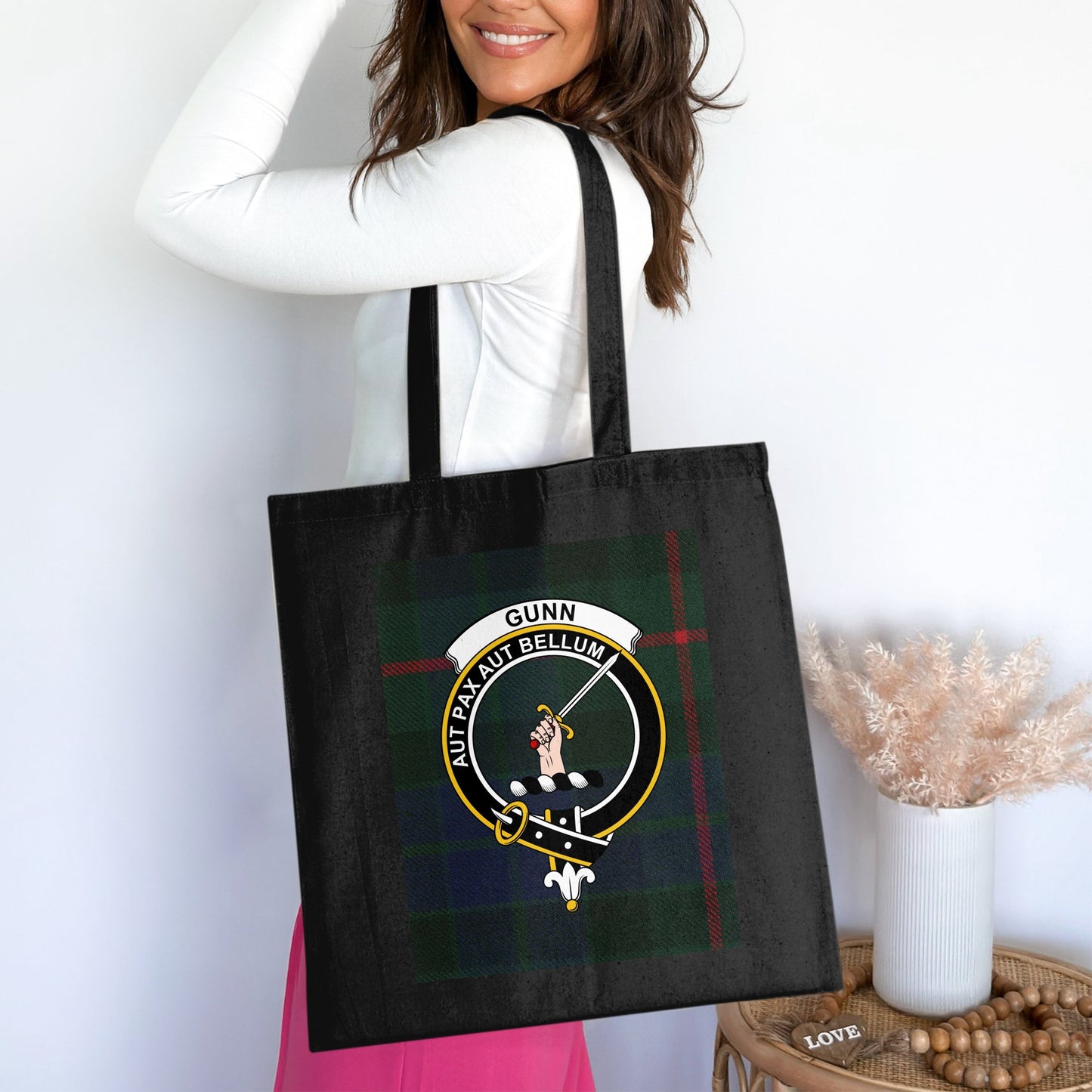 Gunn clan scottish tartan background Tote Bag - Living Stone Gifts