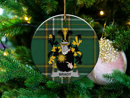 Personalized Family Crest Plaid Custom Ornament product type