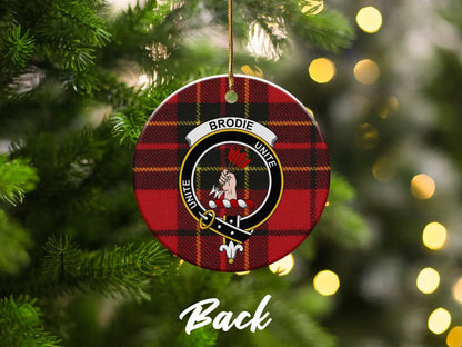 Brodie Unite Clan Crest Tartan Christmas Ornament product type
