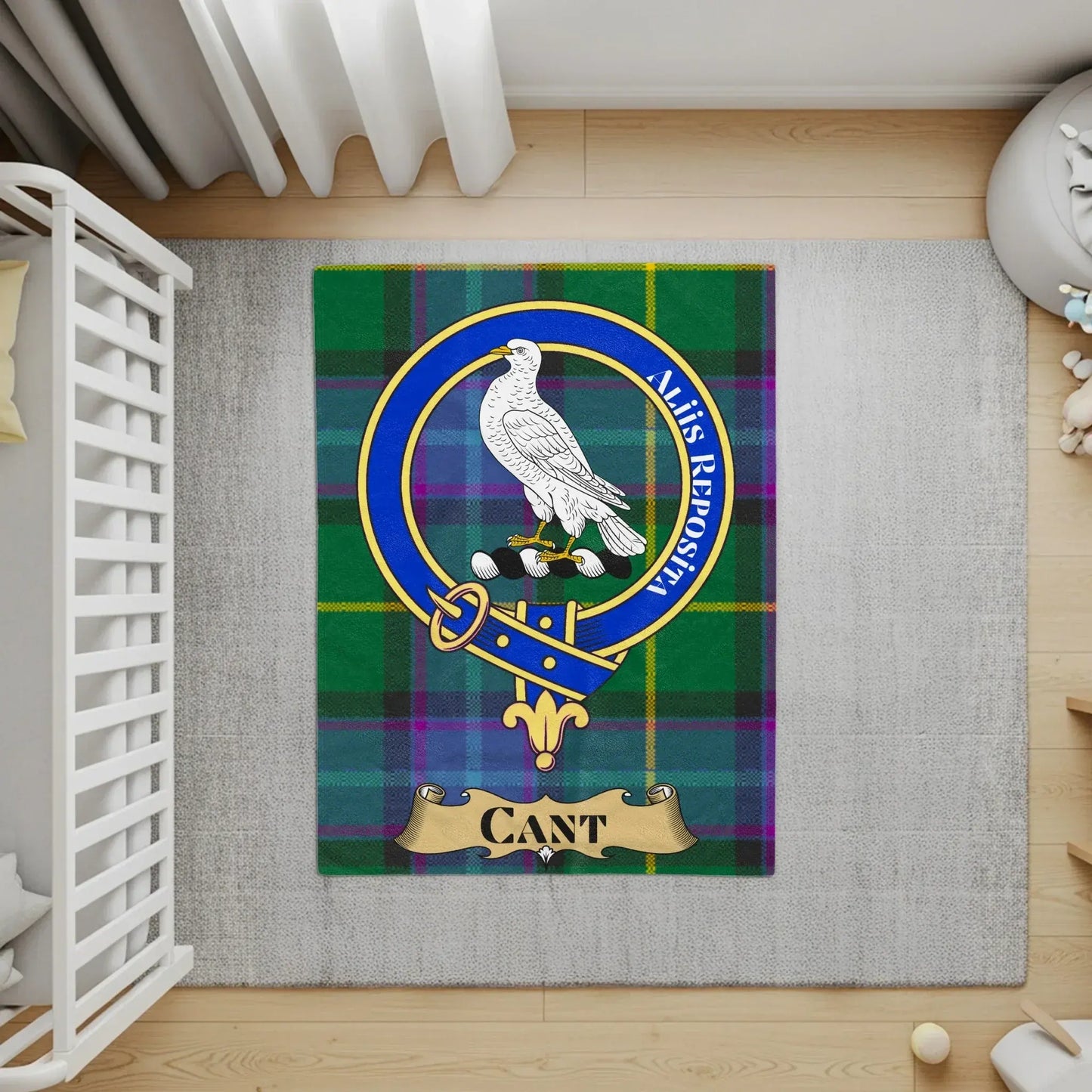 Cant Blue Green Plaid Family Crest Mat product