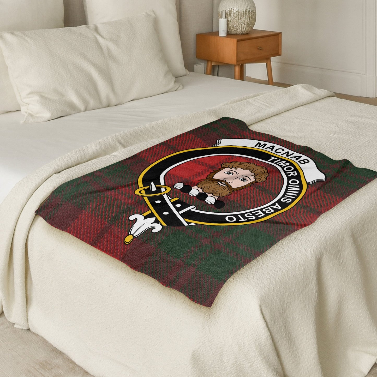 Scottish Clan Macnab Tartan Throw Blanket - Living Stone Gifts