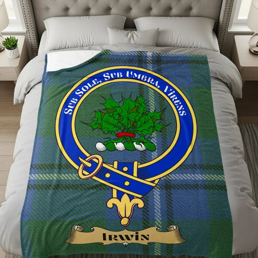 Irwin Crest Tartan with Motto Cozy Home Blanket product type