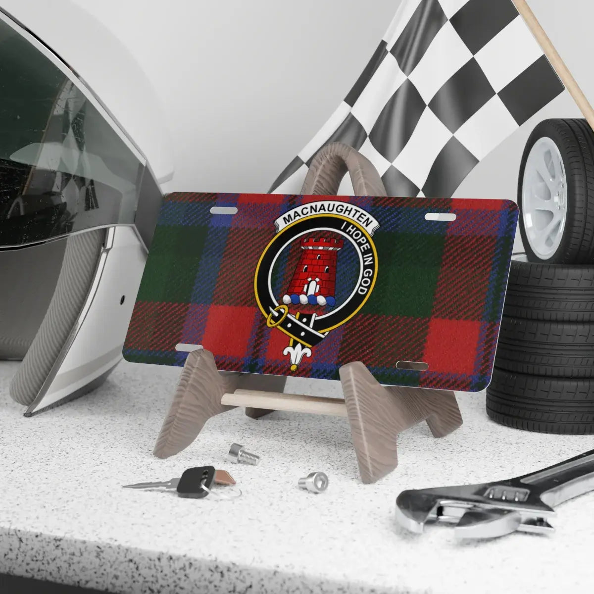 MacNaughton Tartan Racing Car License Plate product