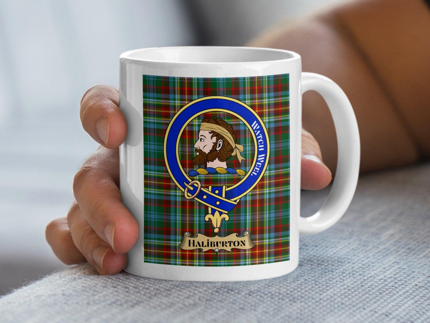 Traditional Scottish Clan Crest Tartan Plaid Mug - Living Stone Gifts