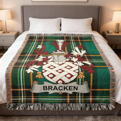 Bracken Crest Plaid Green Yellow Fringed Throw product type