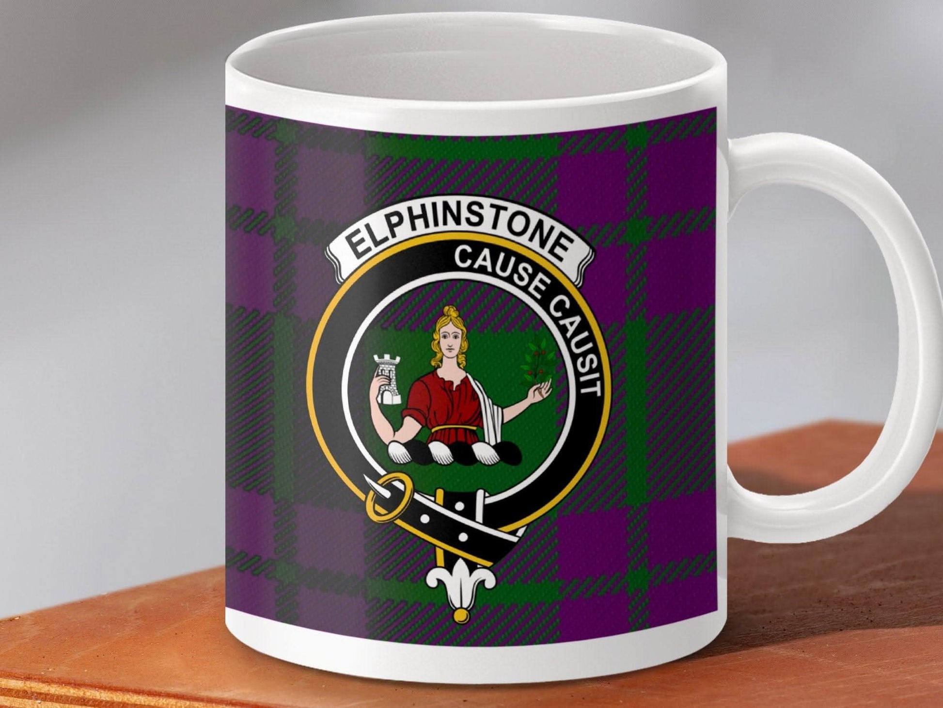 Elphinstone Cause Causit Crest Plaid Mug product