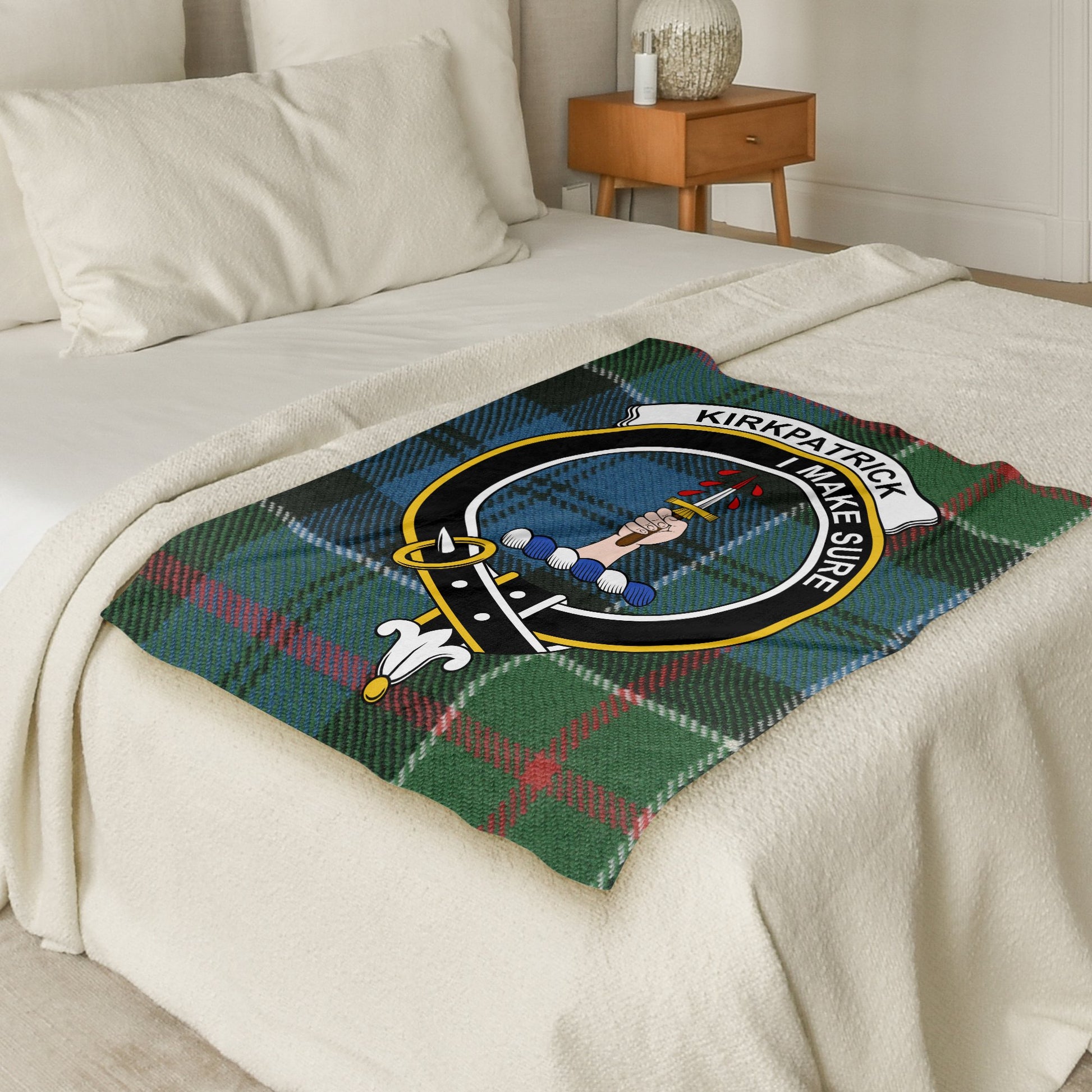 Kirkpatrick Crest I Make Sure Scottish Clan Blanket - Living Stone Gifts