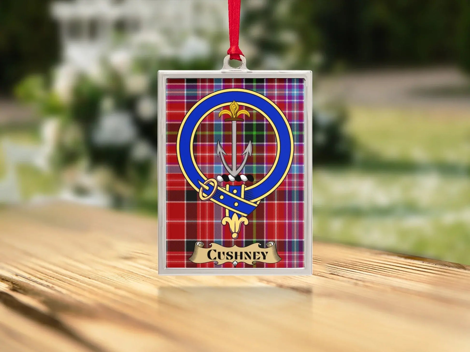 Cushney Tartan Coat of Arms Ornament product