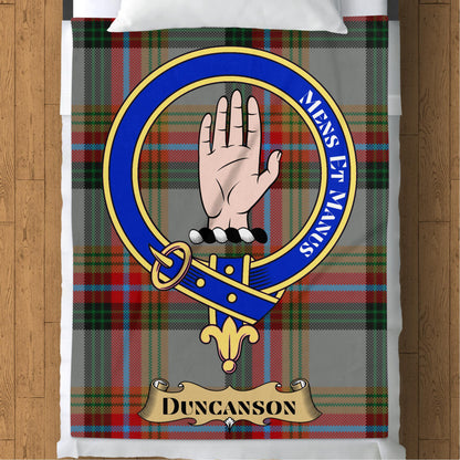 Scottish Clan Duncanson Crest Tartan Blanket - Living Stone Gifts