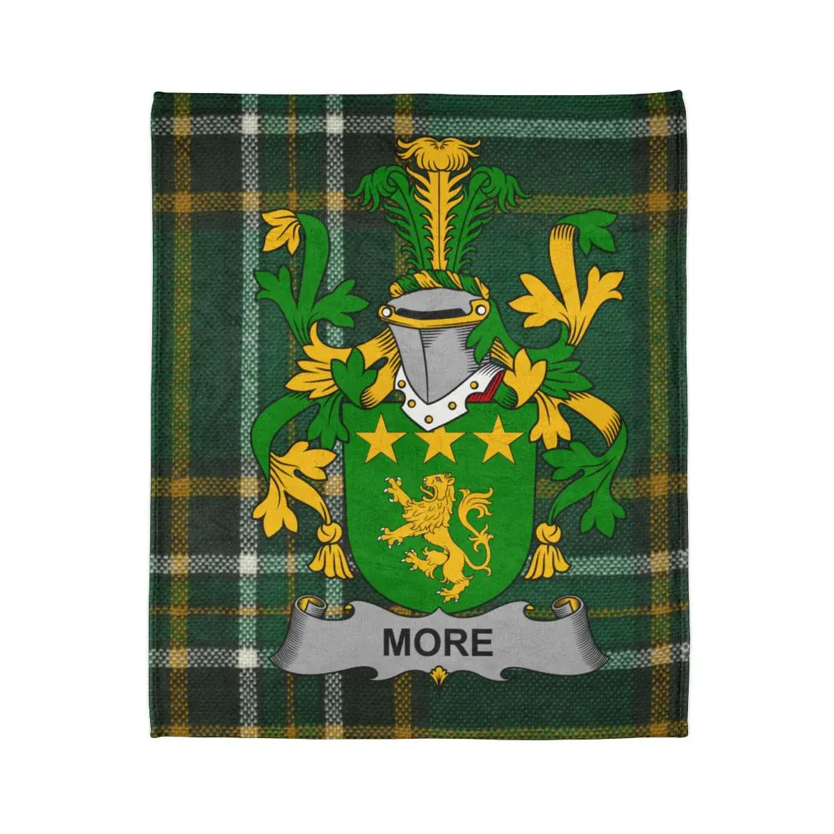 Green and Yellow Heraldic Lion Design Blanket product