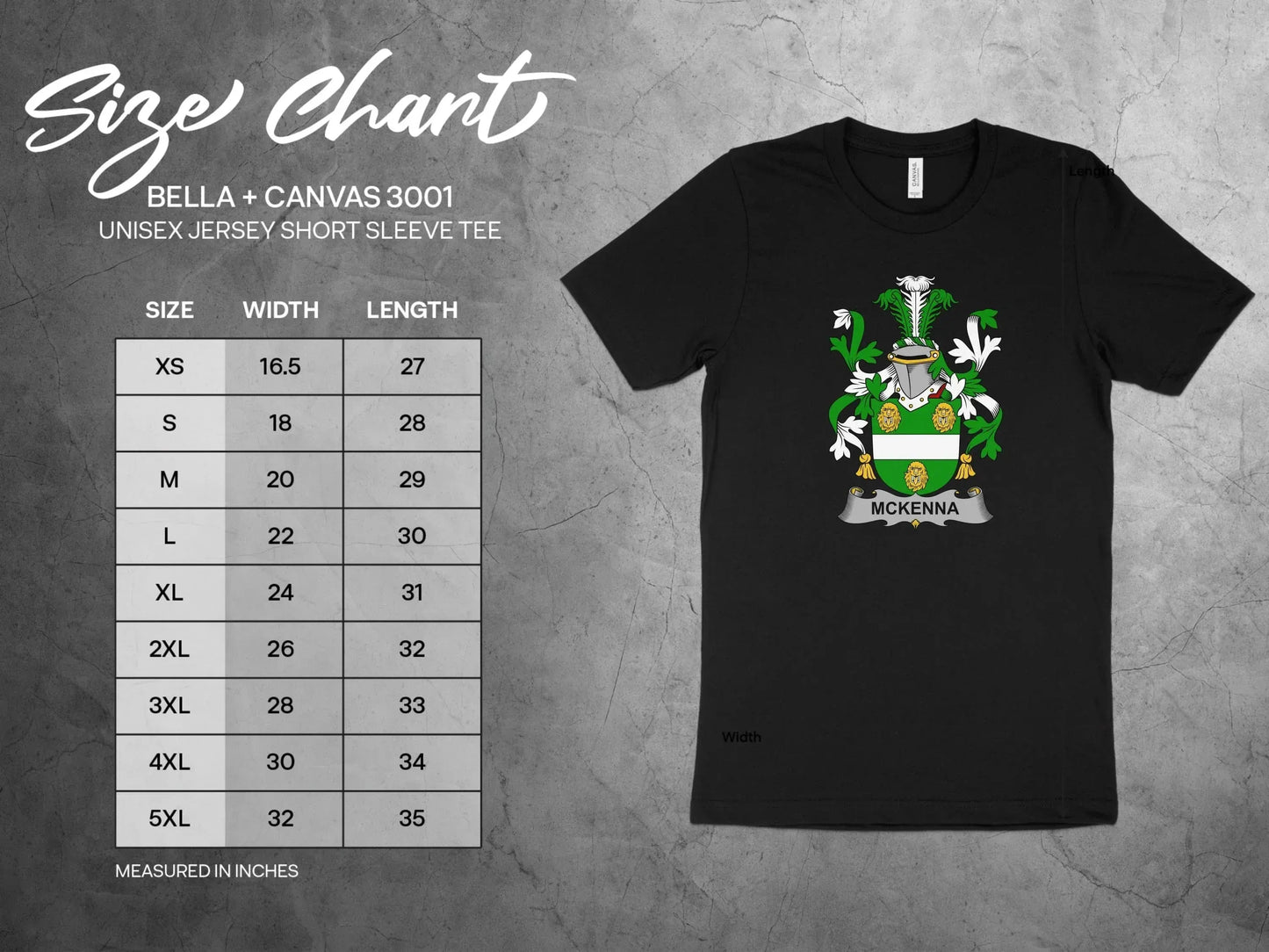 McKenna Family Crest Emblem Black Shirt product type