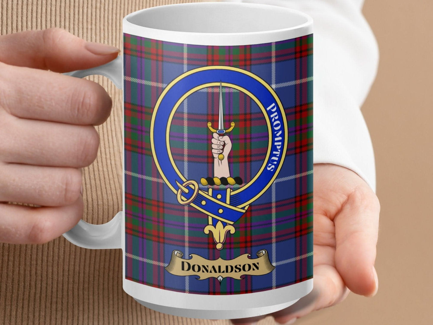 Donaldson Clan Tartan Mug with Crest product type