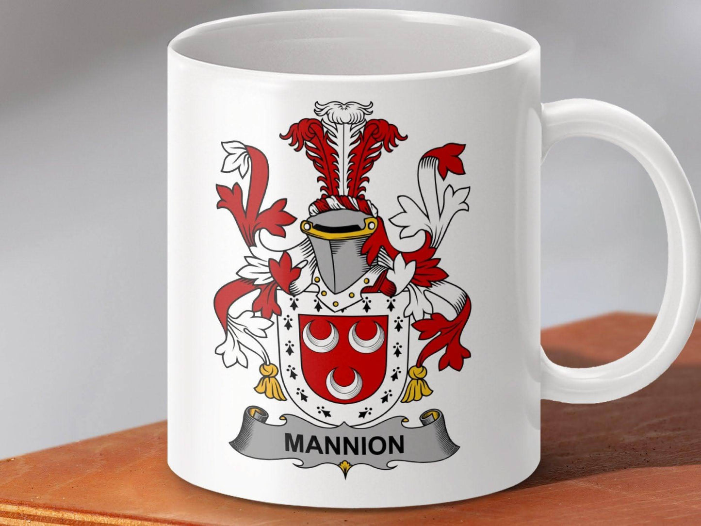 Mannion Surname Irish Family Crest Mug - Celtic Ancestry Gifts