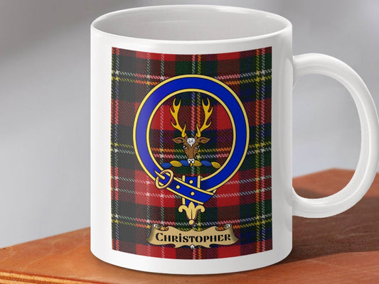 Clan Crest Stag Plaid Custom Name Mug product type