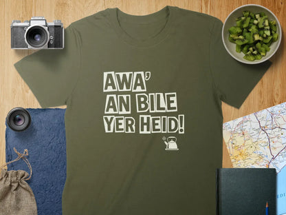 AWA' AN BILE YER HEID Phrase T-Shirt product type