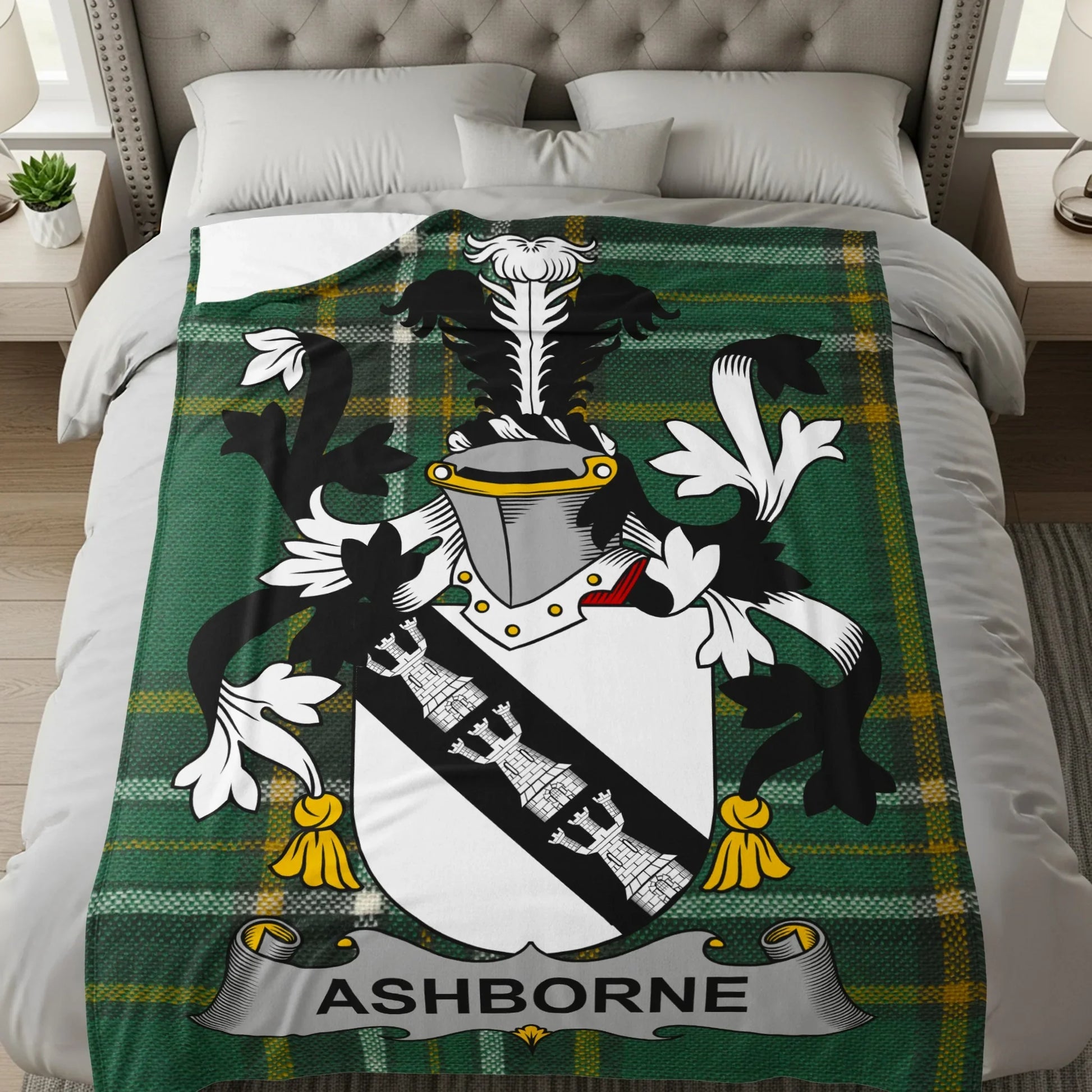 Ashborne Family Crest Bed Blanket Unique Product