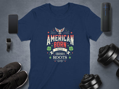 Celebrate Heritage and Pride American Born Irish Roots T-Shirt - Living Stone Gifts