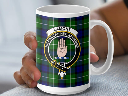 Scottish Clan Lamont Tartan Crest Plaid Design Mug - Living Stone Gifts