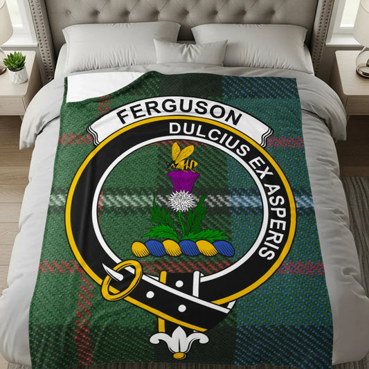 Ferguson Dulcius Ex Asperis Family Crest Blanket