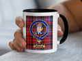 Sibbald tartan mug with a coloured accent handle and interior
