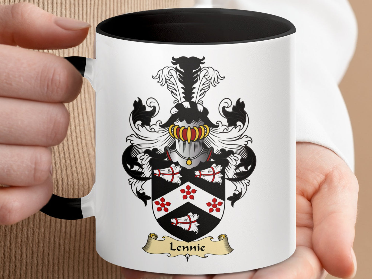 Clan Lennie Scottish Coat of Arms Crest Mug - Living Stone Gifts