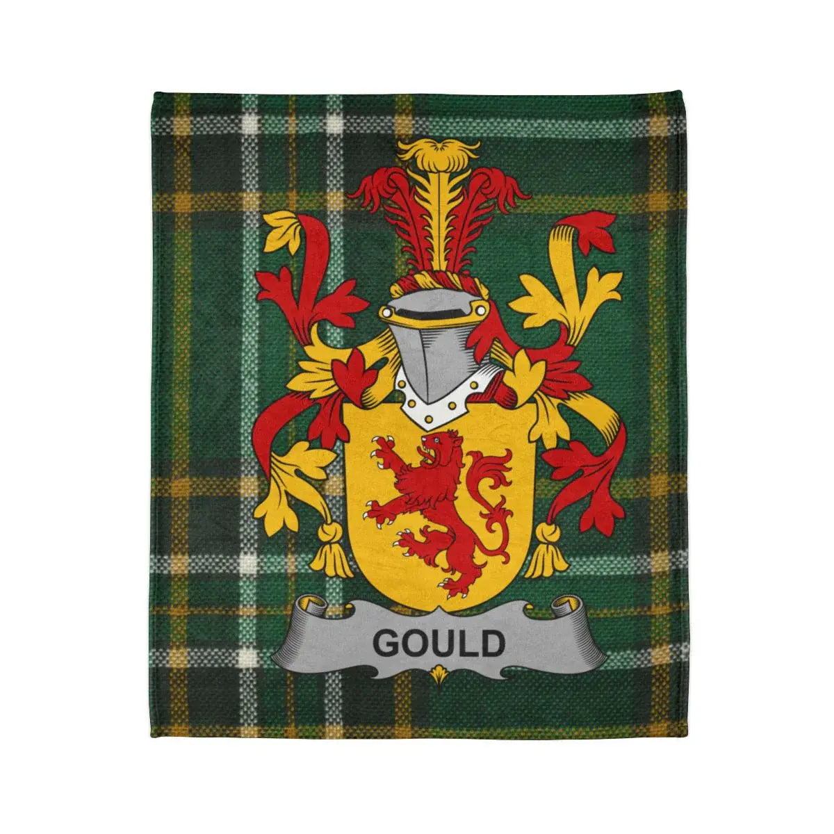 Gould Family Crest With Lion Symbol Blanket product