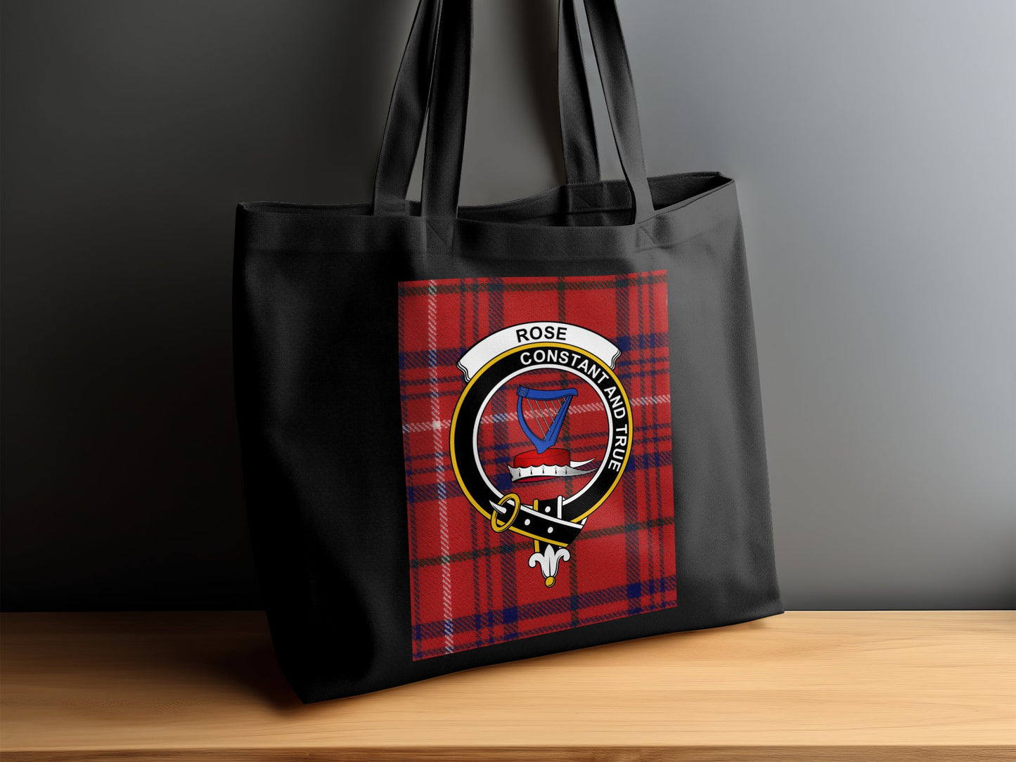 Scottish Rose Tartan Clan Crest Tote Bag - Living Stone Gifts