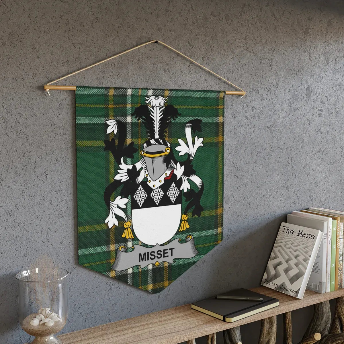 Family Crest Plaid Design Wall Banner Tapestry product