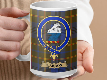 Carron Family Crest Tartan Coffee Mug product