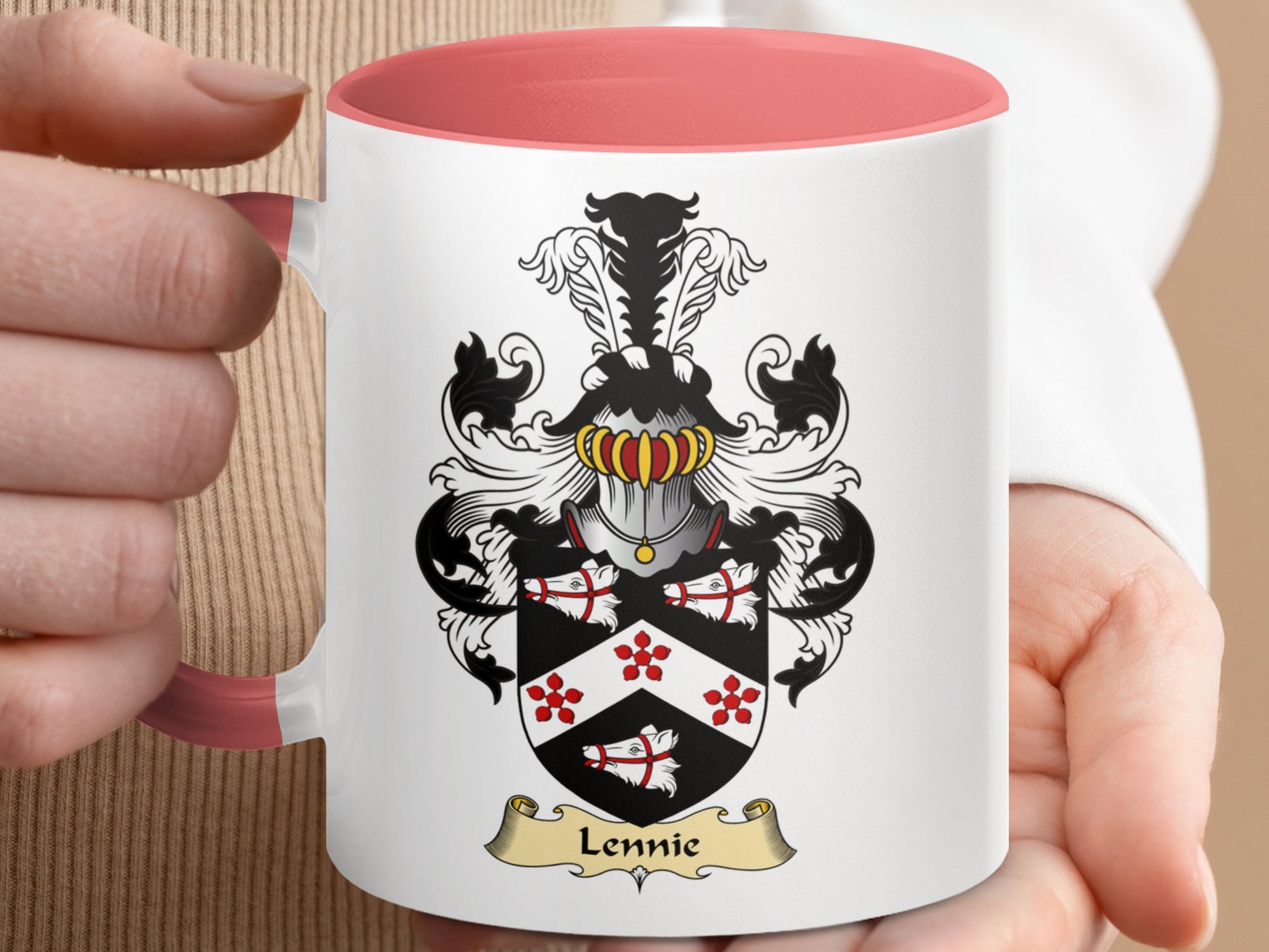 Clan Lennie Scottish Coat of Arms Crest Mug - Living Stone Gifts