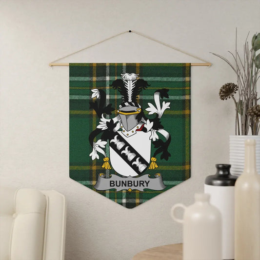 Bunbury Family Crest Tartan Wall Hanging product